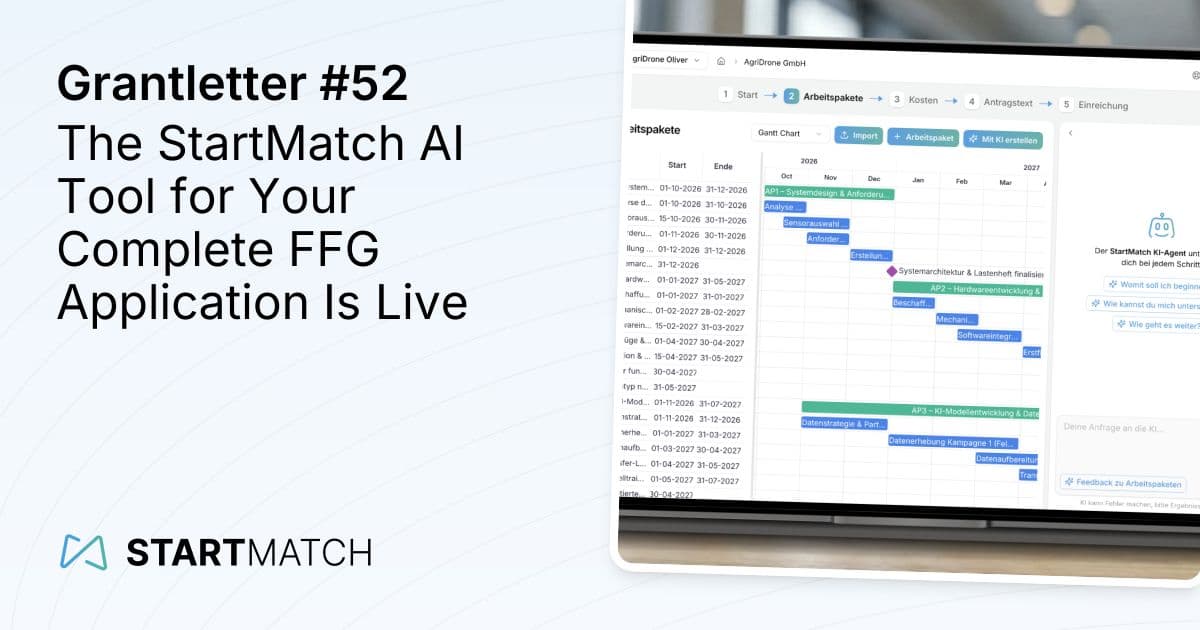 The StartMatch AI Tool for Your Complete FFG Application Is Live