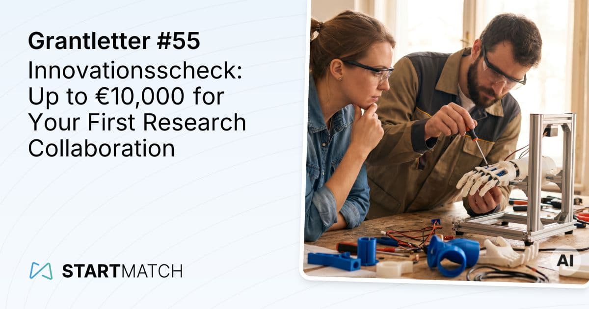 Innovationsscheck: Up to €10,000 for Your First Research Collaboration