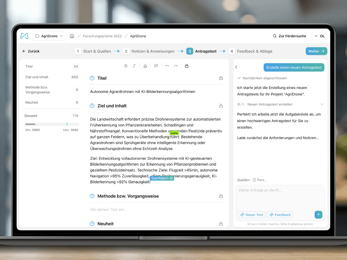 Nutze die Förder-KI